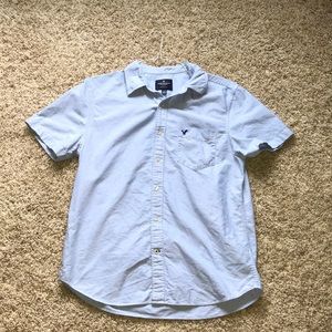 Light Blue Short Sleeve Button Up Shirt